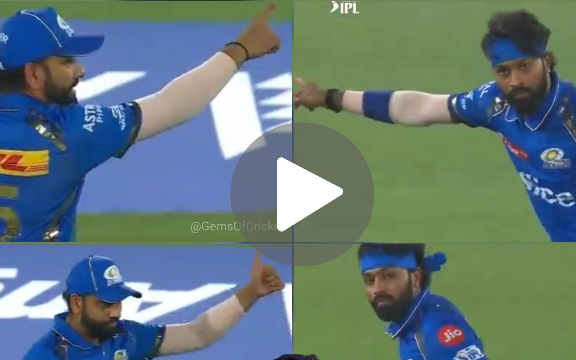 [Watch] Savage Rohit Sharma Orders MI Captain Hardik Pandya To Field Near Boundary 